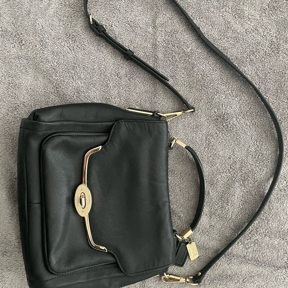 Coach Black Leather Handbag
